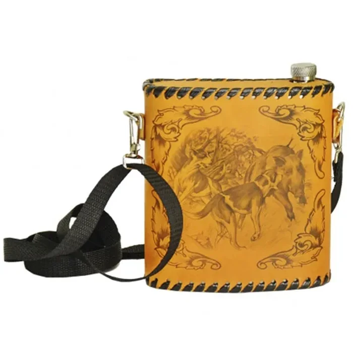 Фляжка 1л кожа